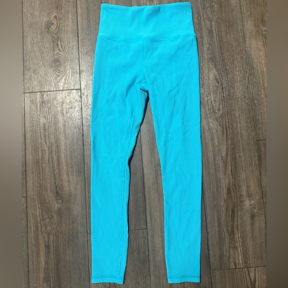 Athleta Pants - Athleta Ribbed High Rise Leggings Women’s Small S Teal Blue Stretch